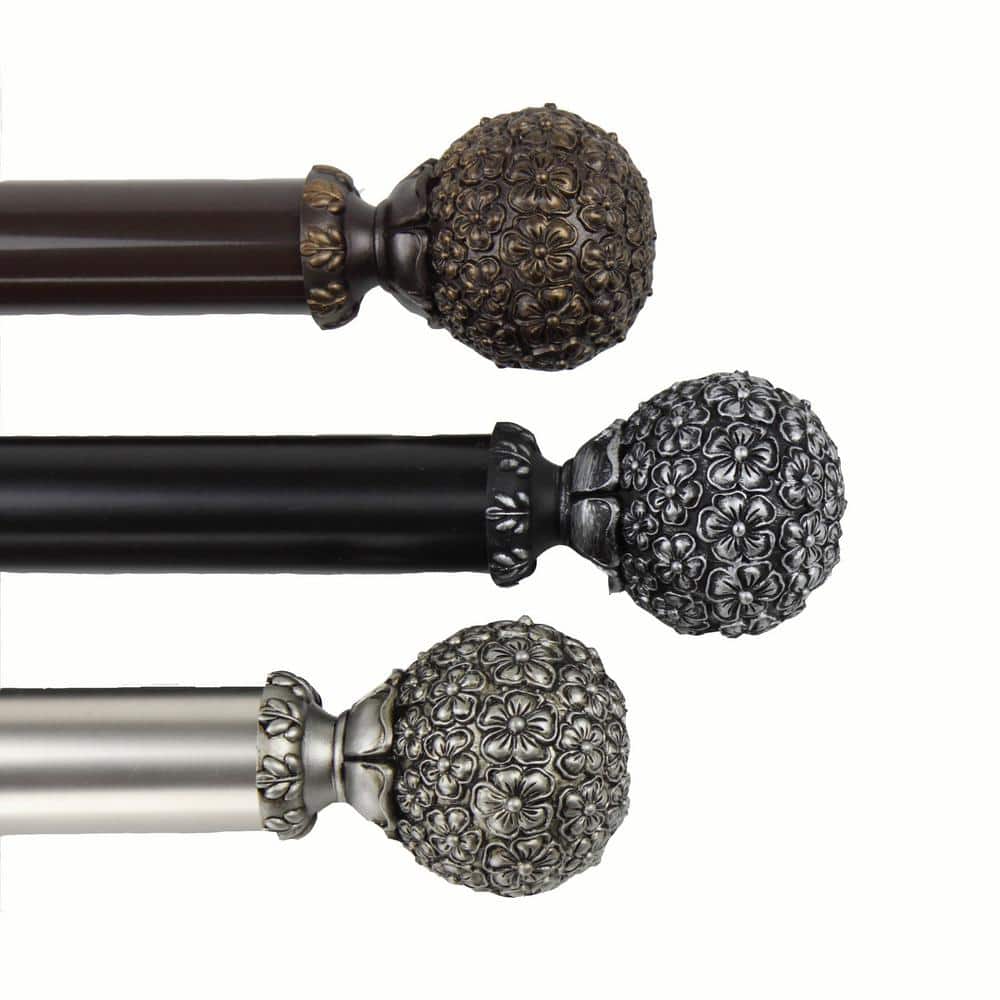 Lush 1.5 in. Dia 8 ft. L Non-Telescoping Single Curtain Rod in Black price history on PriceWatchPro