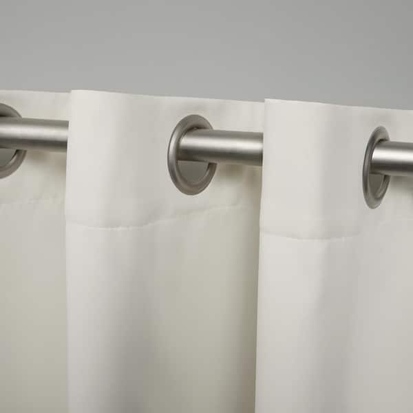 Academy Ivory Solid Blackout Grommet Top Curtain, 52 in. W x 84 in. L (Set of 2)