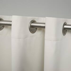 Academy Ivory Solid Blackout Grommet Top Curtain, 52 in. W x 96 in. L (Set of 2)