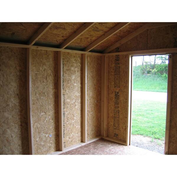 Value Gable 10 Ft X 12 Ft Wood Shed Precut Kit With Floor 10x12 Vgs Wpc Fk The Home Depot