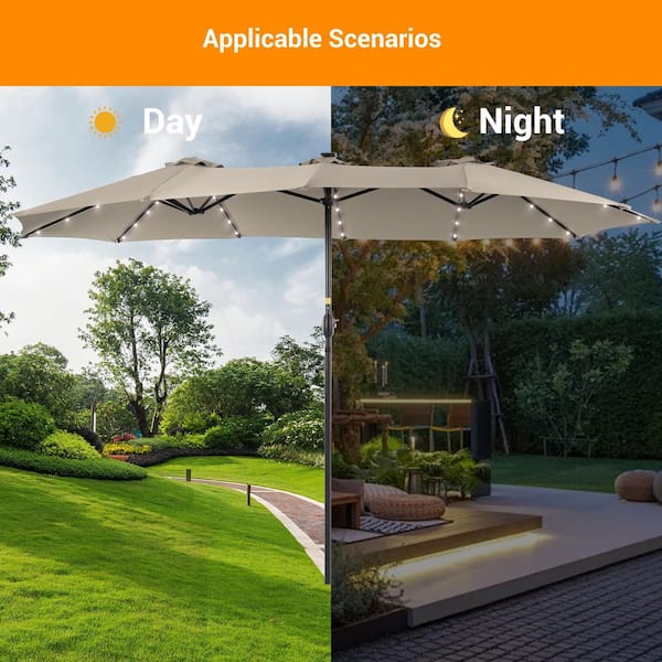 11 ft aluminum patio umbrella in saddle msrp 159 Amazon.com : Kingdura 11ft Offset Cantilever Patio Umbrella with Base  Included, Large Round Aluminum Outdoor Umbrella, 360 Rotation & Infinite  Tilt, Heavy Duty Frame for Deck Pool Backyard, Beige : Patio, Lawn