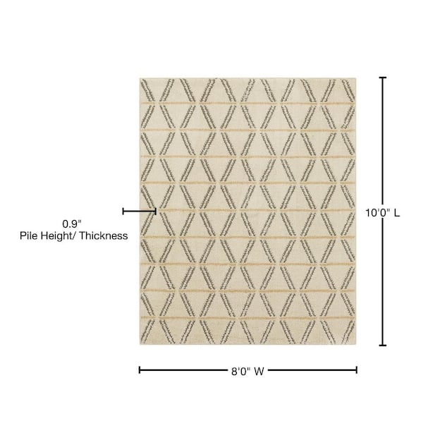 Mohawk Home Sorrento Rust 8 ft. x 10 ft. Geometric Indoor/Outdoor Area Rug  790820 - The Home Depot