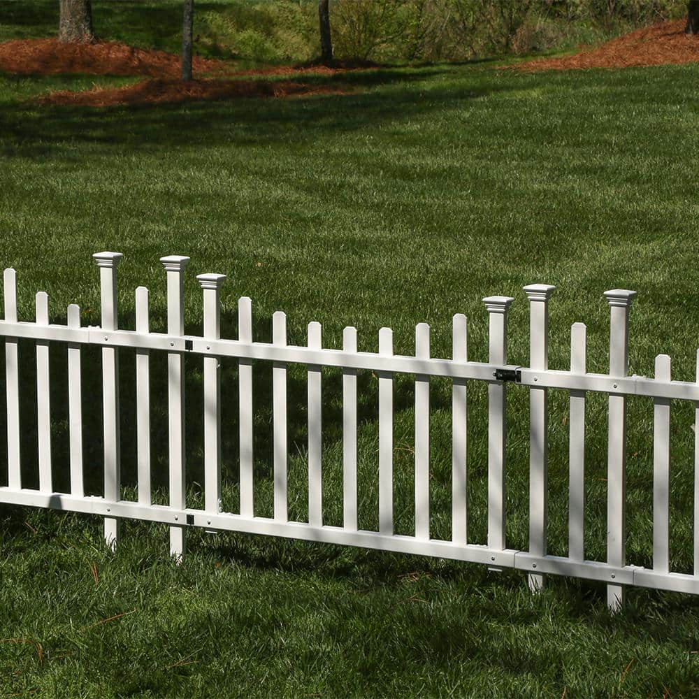 Madison White Vinyl 2.5-ft x 5-ft Garden Gate with Wings