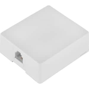 Surface Mount Wall Jack, White