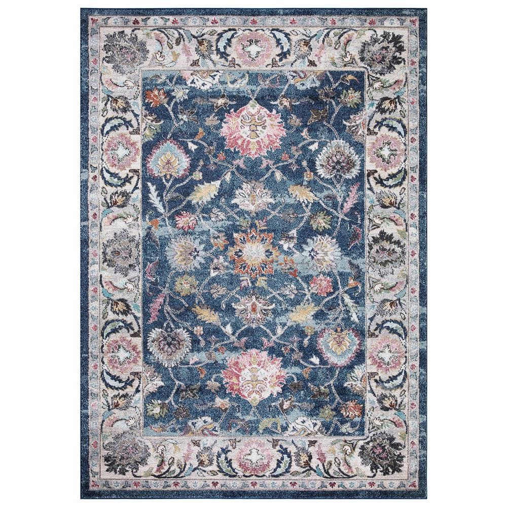 Vintage Collection Istanbul Navy 8 ft. x 11 ft. Border Area Rug price history on PriceWatchPro