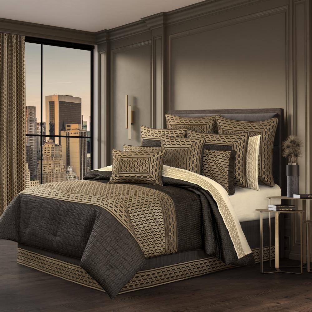 King Bronze Embossed Polyfill Bedspread Set