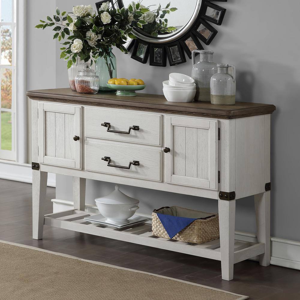 Pendleton Heritage 56'' Brown & White Farmhouse Sideboard