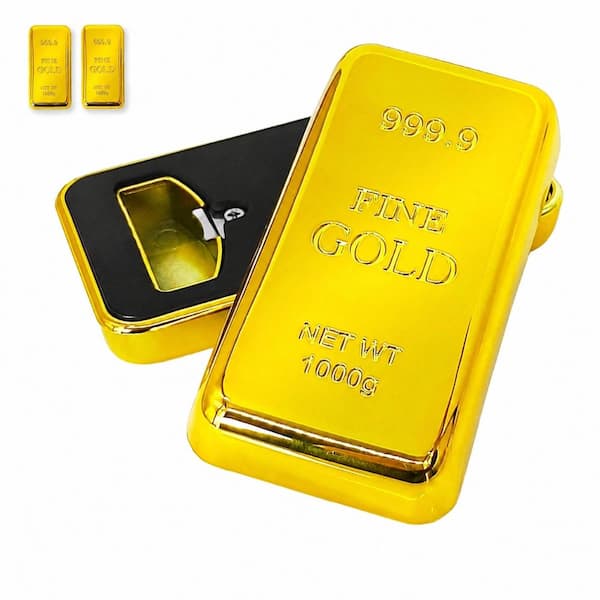 Gold Bar Design Magnetic Bottle Opener Fridge Magnet Metal Kitchen or Bar Accessory Tool 3-Pack
