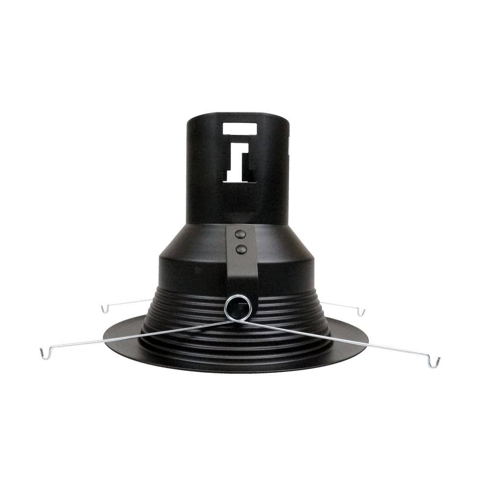 5-Inch Black Steel Recessed Baffle Trim