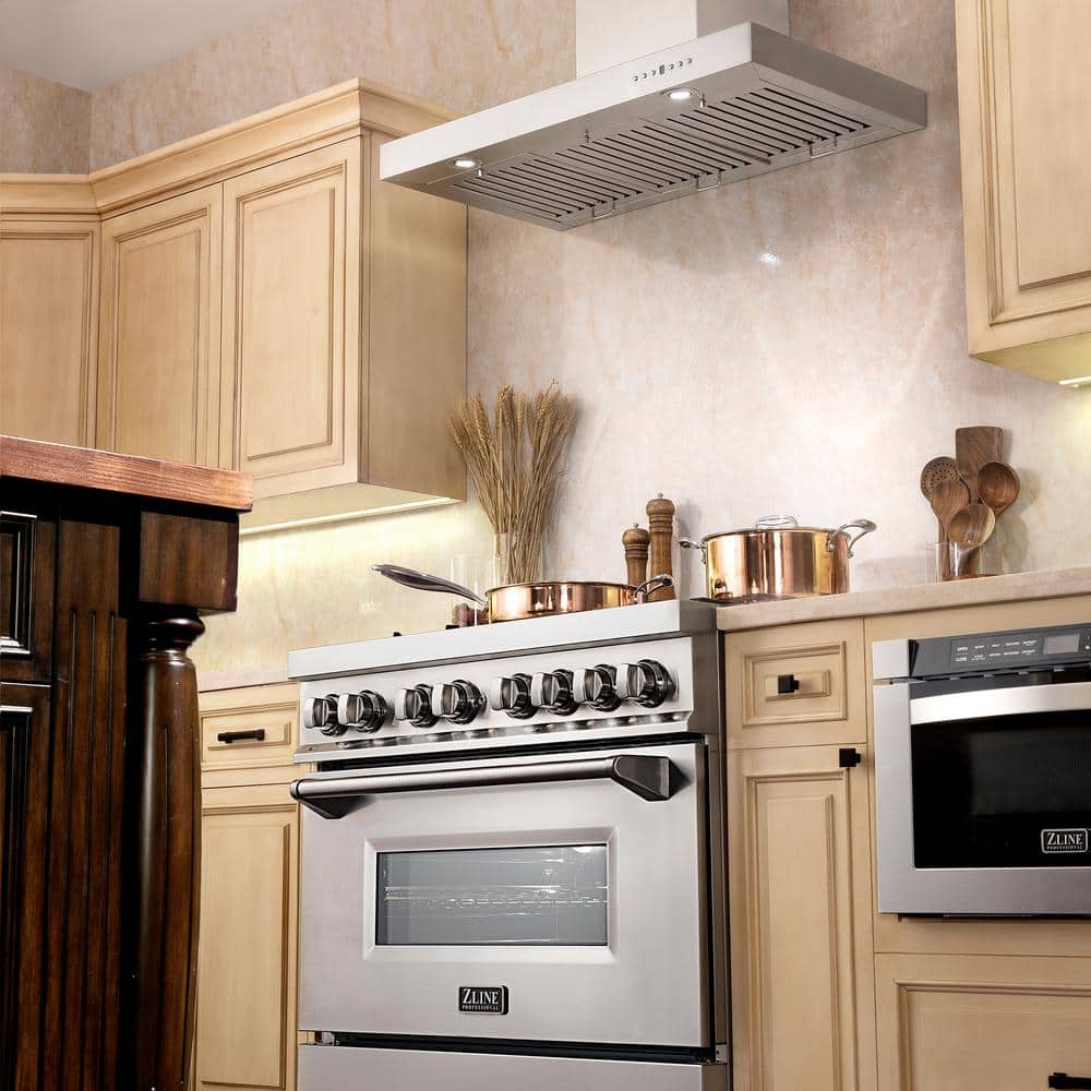 30" Stainless Steel Convertible Wall Mount Range Hood