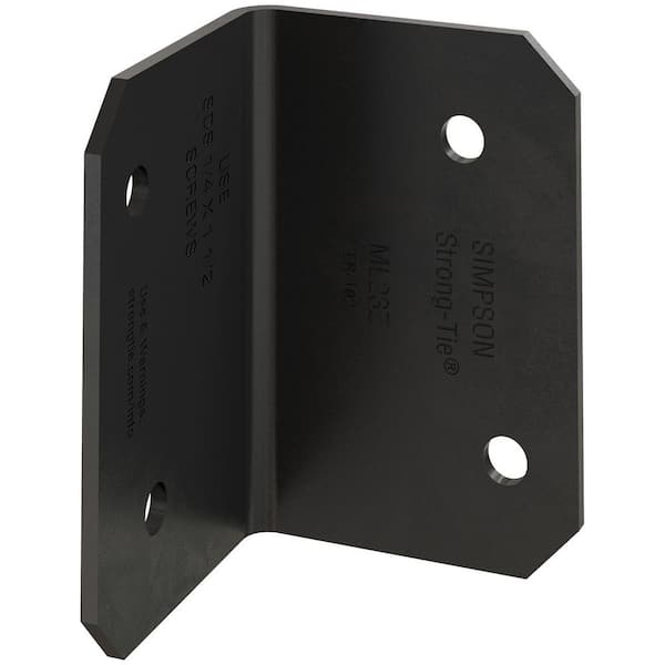 Outdoor Accents MLPC 2 in. x 3 in. 12-Gauge ZMAX, Black Powder-Coated Medium L Angle