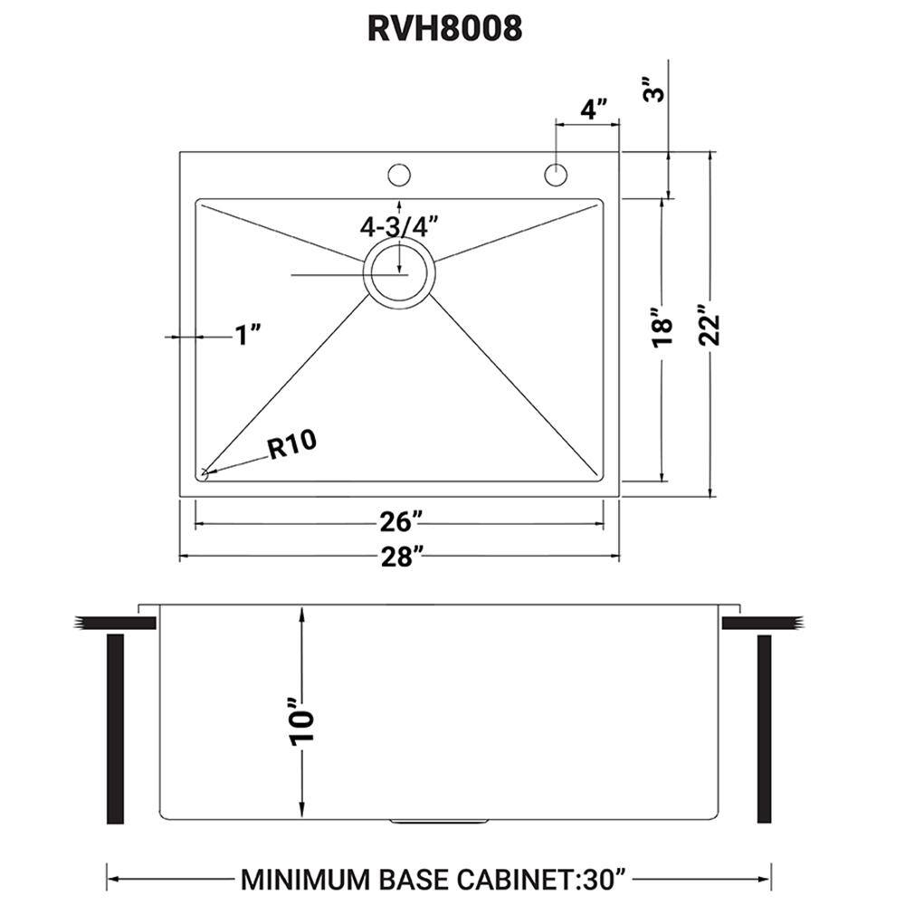 Ruvati 31-inch Stainless Steel Single Bowl Kitchen Sink