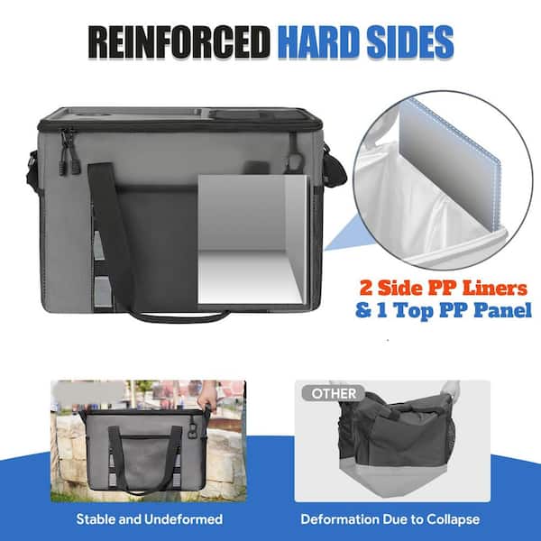 42 qt. Soft Cooler Bag with Hard Shell and 2 Cup Holders
