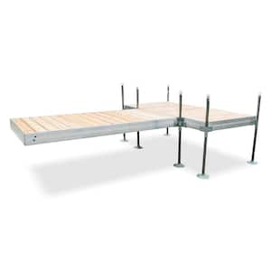 12 ft. T-Style Aluminum Frame with Cedar Decking Complete Dock Package