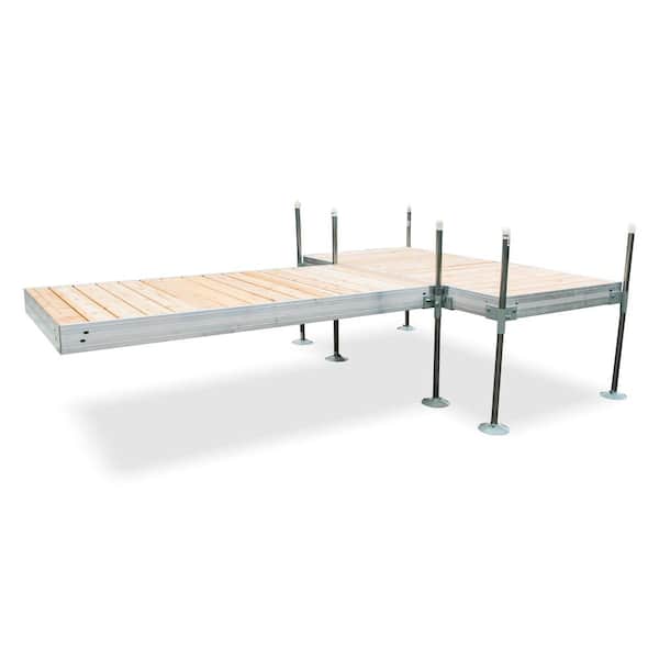 Tommy Docks 12 ft. T-Style Aluminum Frame with Cedar Decking Complete Dock Package