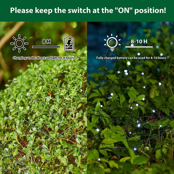 Glitzhome 50-Light 22 ft. Outdoor Solar LED Novelty String