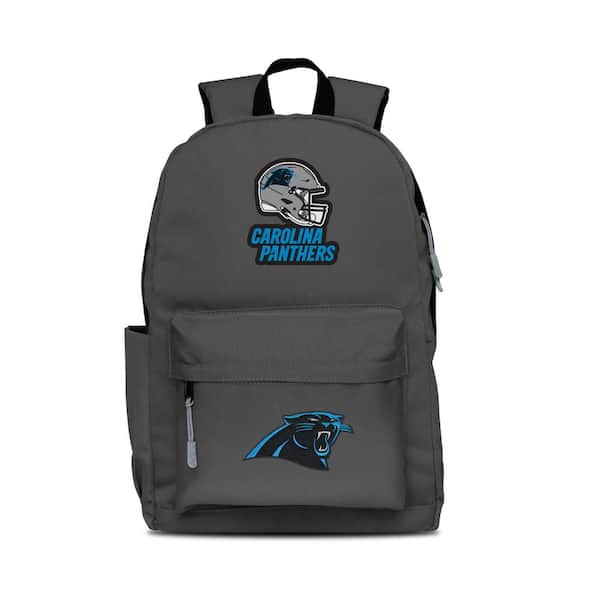 Mojo 17 in. Gray Carolina Panthers 2-Logo Campus Laptop Backpack