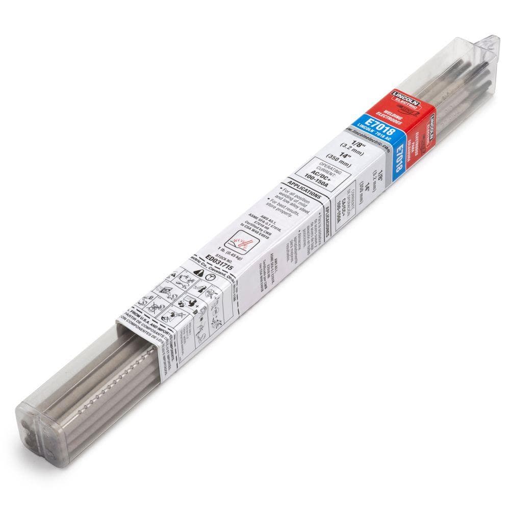 Lincoln Electric 1/8 in. Dia x 14 in. Long Lincoln E7018 H8 Stick Welding Electrode (1 lb. Tube) -  ED033513