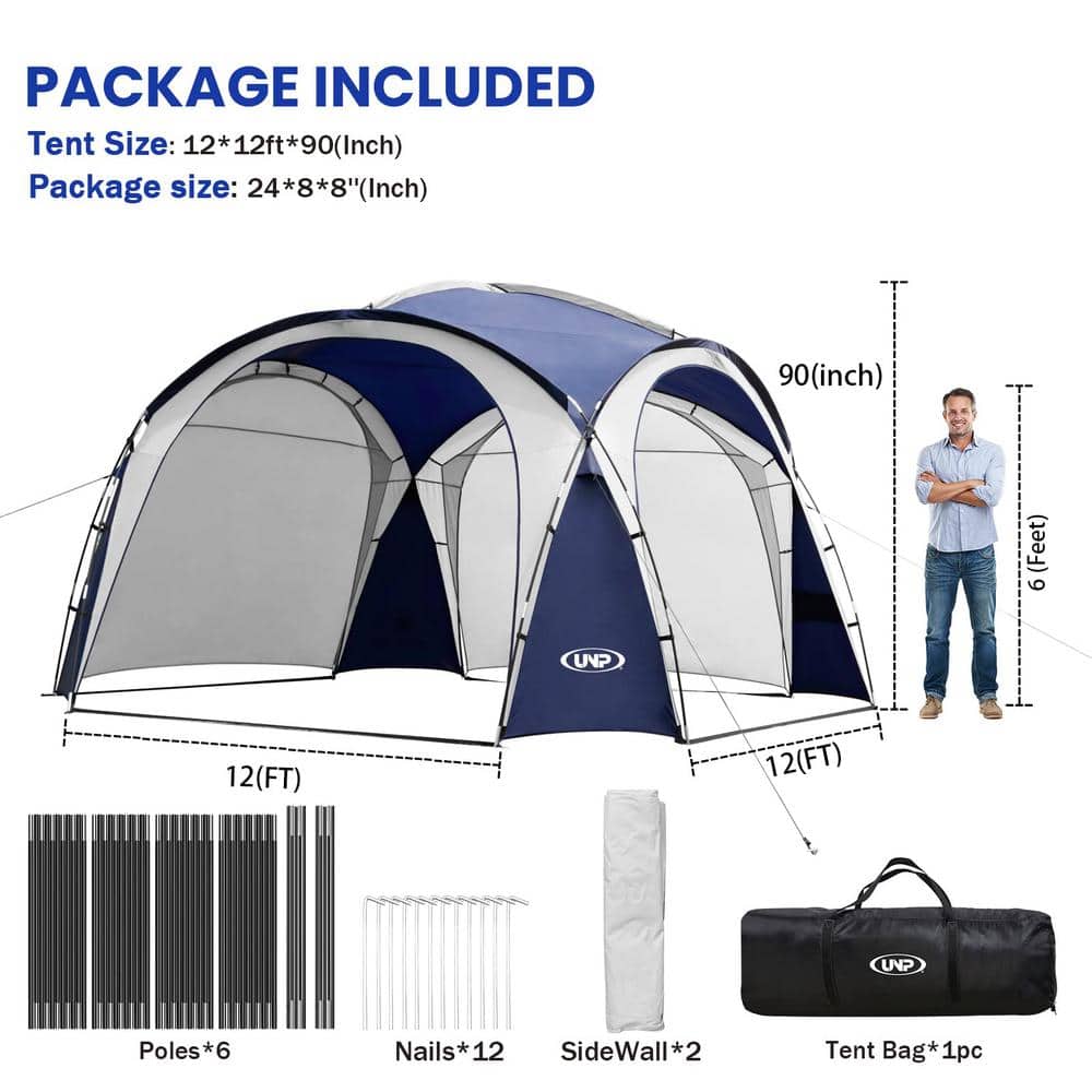 12 ft. x 12 ft. UPF50+ Canopy for Sport Dome Tent with Side 12 ft. x 12 ft. UPF50+ Canopy for Sport Dome Tent with Side