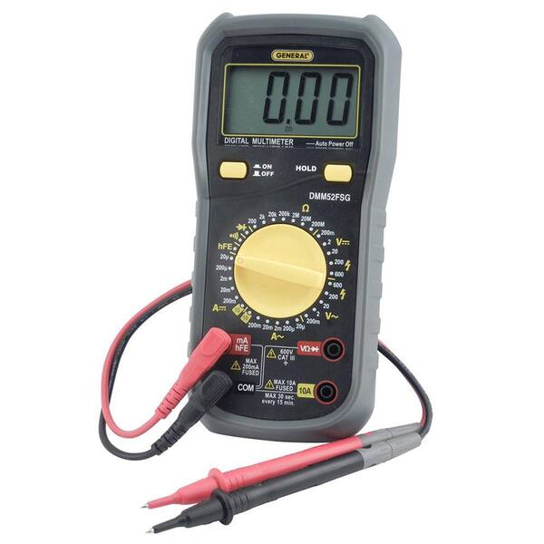 General Tools Rugged CAT III 600-Volt Multimeter with 2 mA DC Ranges