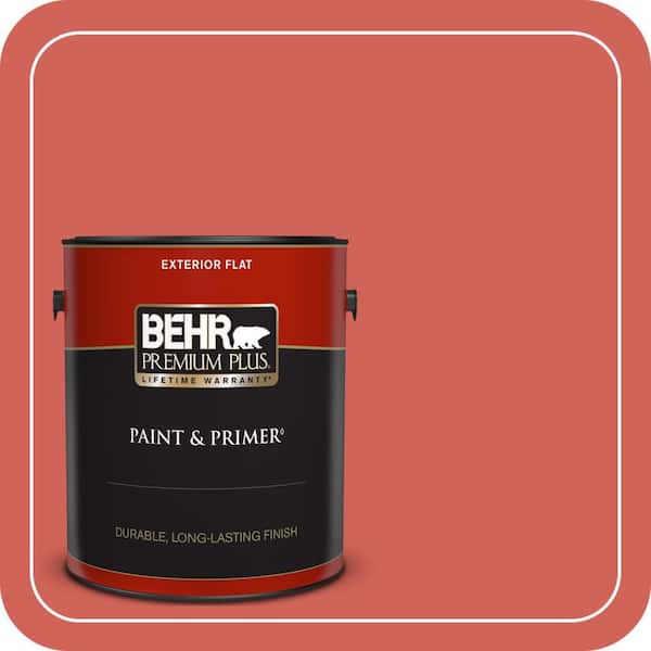 BEHR PREMIUM PLUS 1 gal. Home Decorators Collection #HDC-MD-05 Desert Coral Flat Exterior Paint & Primer