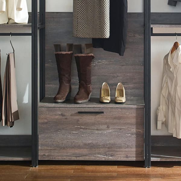 45.28'' Closet System 17 Stories Finish: Rustic Brown