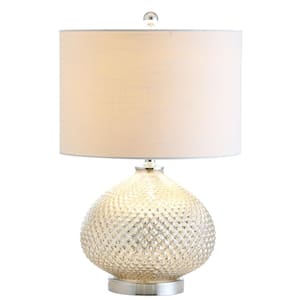 Ames 22.5 in. Silver LED Glass Table Lamp