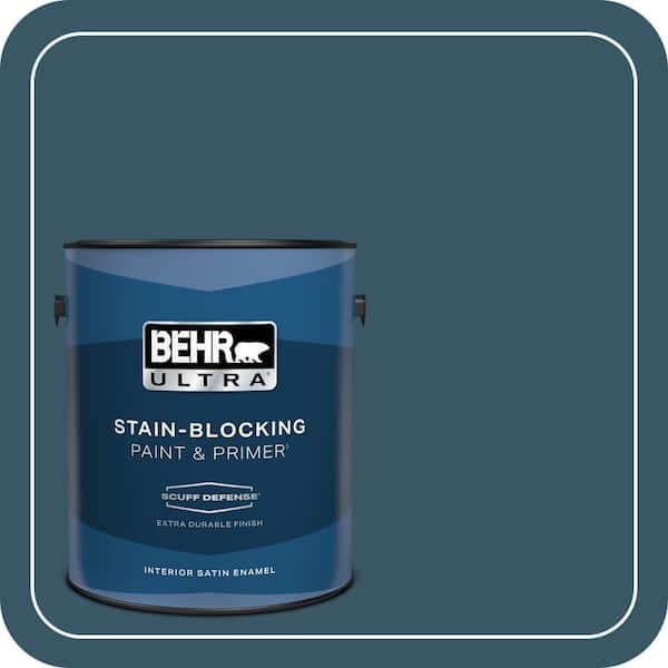 BEHR ULTRA 1 gal. #S460-7 Deep Breath Extra Durable Satin Enamel Interior Paint & Primer