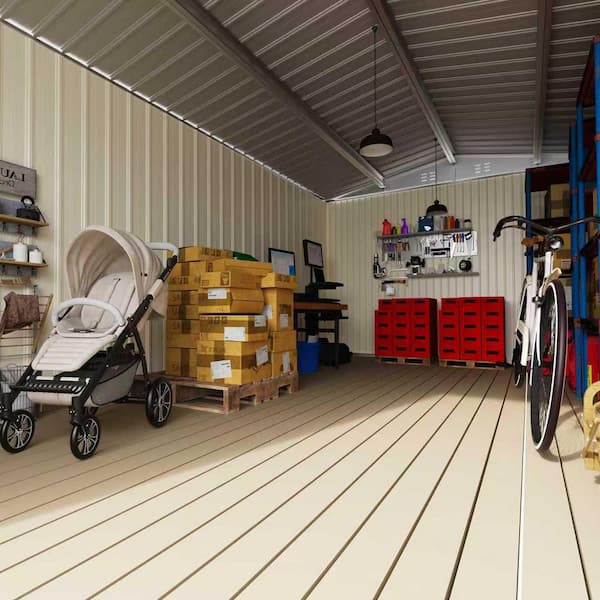 PABIMIA 10 ft. W x 14 ft. D Outdoor Metal Shed Storage Heavy Duty