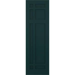 18 in. x 70 in. Flat Panel True Fit PVC San Juan Capistrano Mission Style Fixed Mount Shutters Pair in Thermal Green