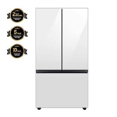 Samsung 17.3 cu. ft. Kimchi and Beverage 4-Door French Door Refrigerator in  Clean Navy and White RQ48T94B277 - The Home Depot