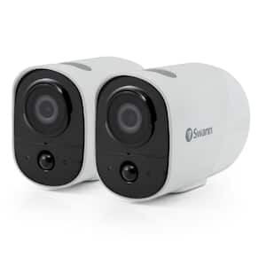 Battery Powered Xtreem Wireless Wi-Fi Outdoor White Surveillance Home Security Camera (2-Pack)