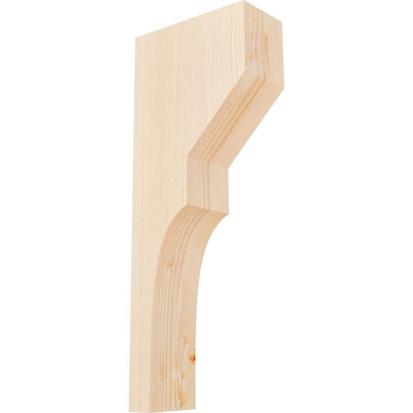 Ekena Millwork 3-1/2 in. x 8 in. x 20 in. Douglas Fir Monterey Smooth Corbel