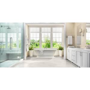 Voyager Blanco 24 in. x 48 in. Matte Porcelain Marble Look Floor and Wall Tile (15.32 sq. ft./Case)