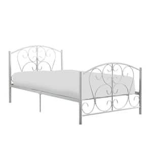White Twin Metal Frame Day Bed, Fancy Twin Bed Frames