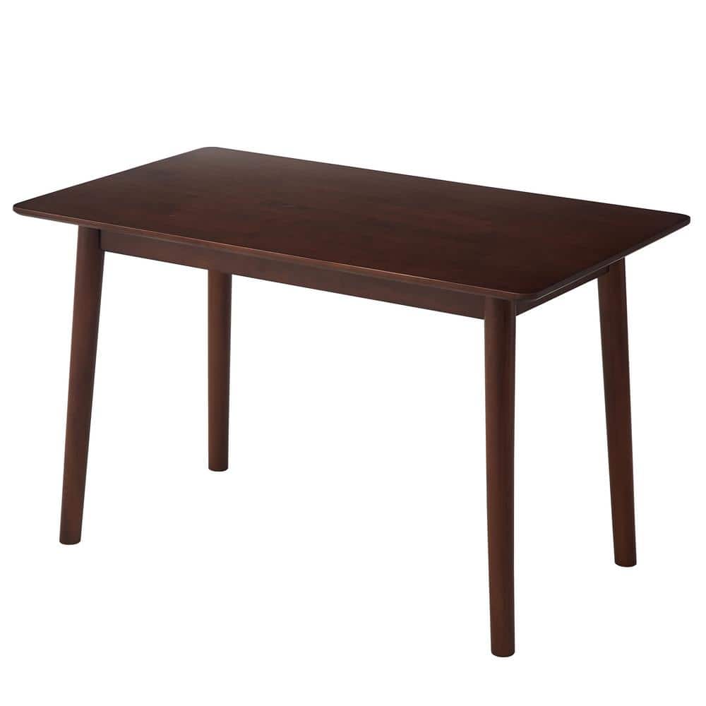 Walnut 47 in. Modern Wood Dining Table for 4, Kitchen Table Coffee Table fo