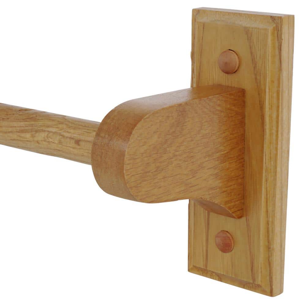 Honey Oak 4-Piece Bathroom Hardware Kit with Towel Bar