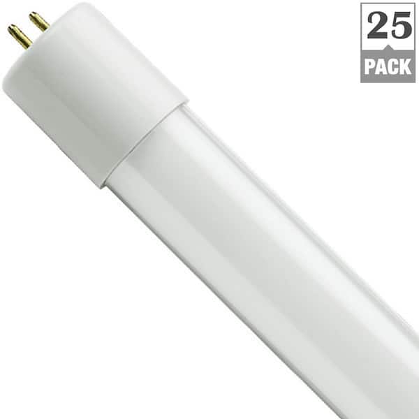HALCO LIGHTING TECHNOLOGIES 32-Watt Equivalent 12-Watt 4 ft. Linear Non-Dimmable T8 LED Bypass Tube Double Ended Light Bulb Warm White (25-Pack)