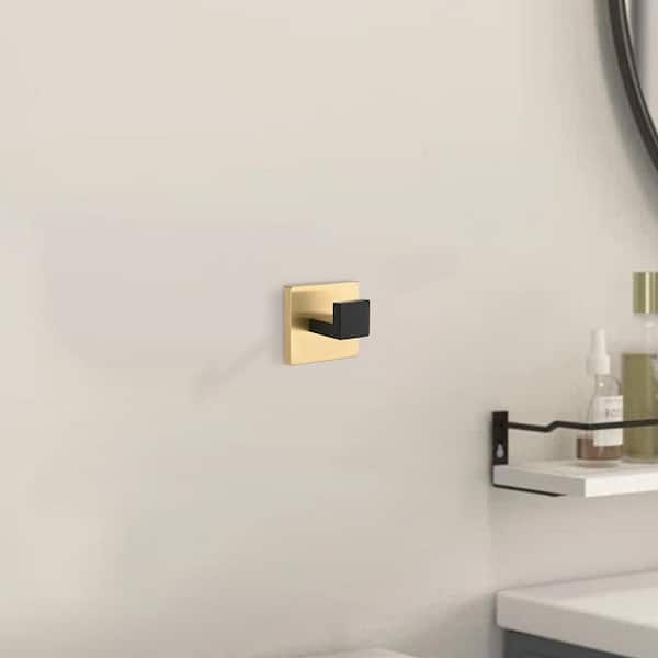6 -Piece Bath Hardware Set with Mounting Hardware in Gold and Matte Black