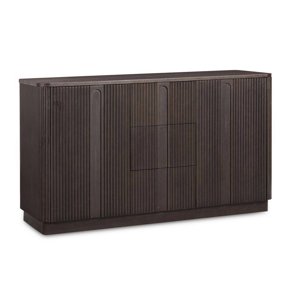 Potomac 55 in. W Espresso Wood Buffet Sideboard with 3 Drawers, 2 Doors, Adjustable Shelf, and Push-Open Design price history on PriceWatchPro