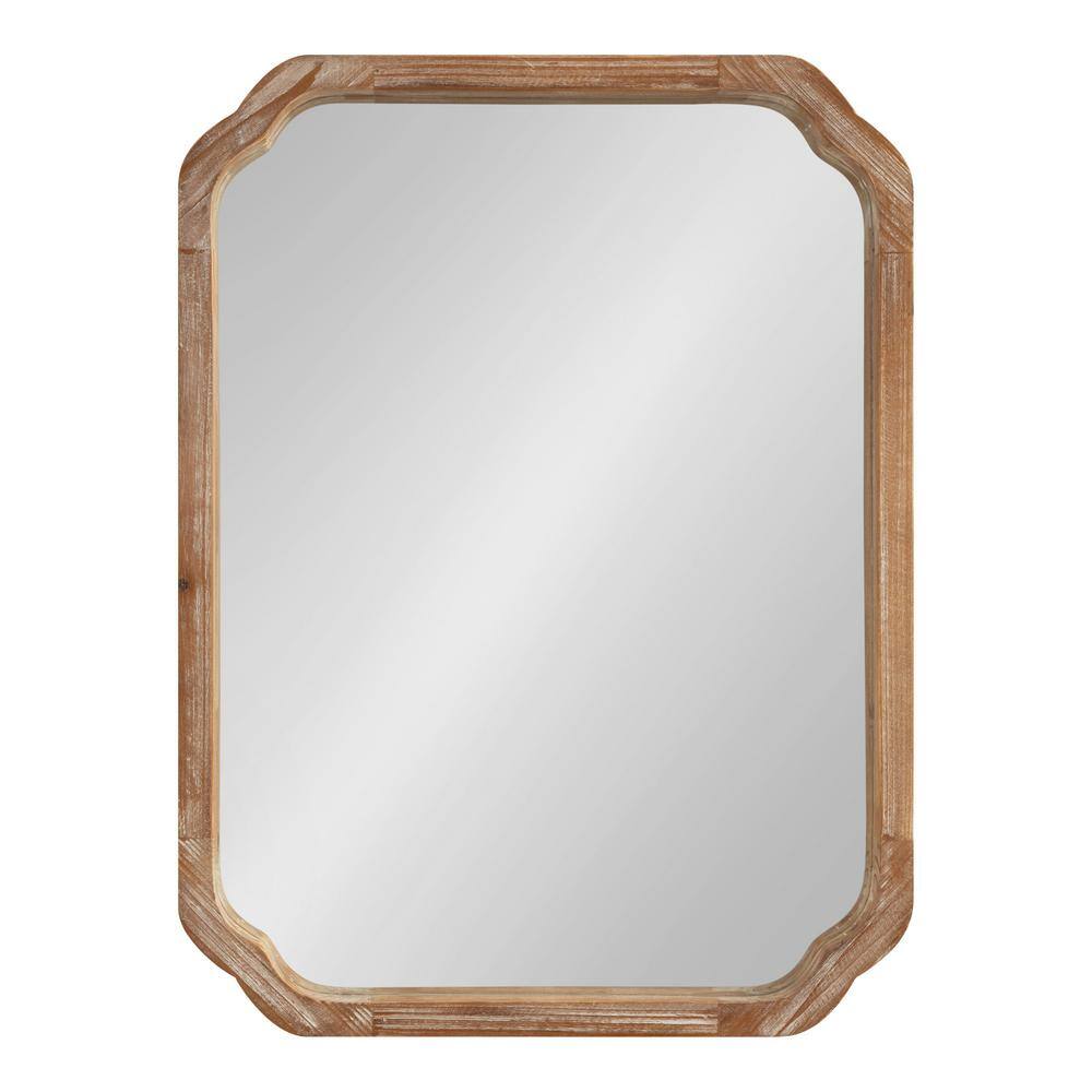 Marston Rustic Brown Solid Wood Rectangular Vanity Mirror