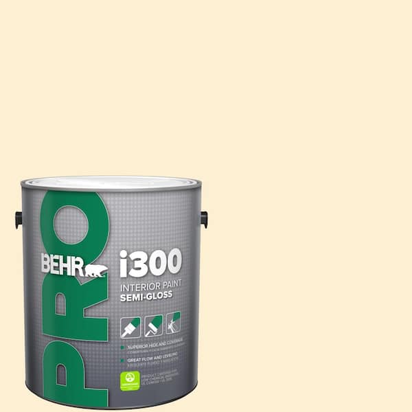 BEHR PRO 1 gal. #330A-1 Bonnie Cream Semi-Gloss Interior Paint