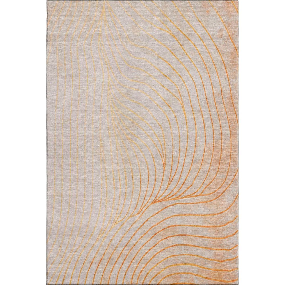 Mayfield Premium Machine Washable Abstract AMF2107 Orange 10 ft. x 14 ft. Area Rug price history on PriceWatchPro