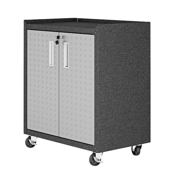 Manhattan Comfort Steel Freestanding Garage Cabinet in Gray (30 in. W x 32 in. H x 18 in. D)