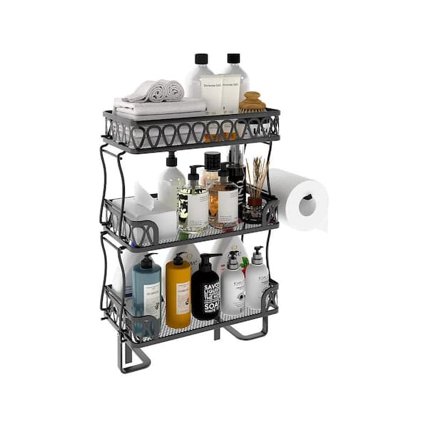 Wholesale Reusable Wall Mounted Spice Bottle Rack Holder Corner Basket  Shelf For Kitchen Home Storage