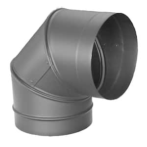 DuraVent DVL 6 in. 45° Double-Wall Elbow in Black 6DVL-E45 - The