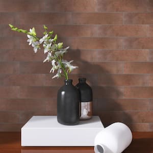 Le Leghe Bronzo Subway 3 in. x 12 in. Matte Porcelain Floor and Wall Tile (8.83 sq. ft./Case)