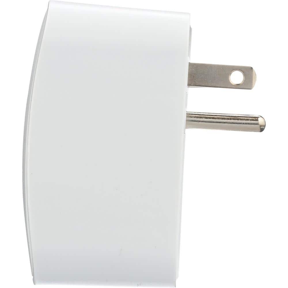 White Indoor Wireless Remote Control System with Single Grounded Outlet