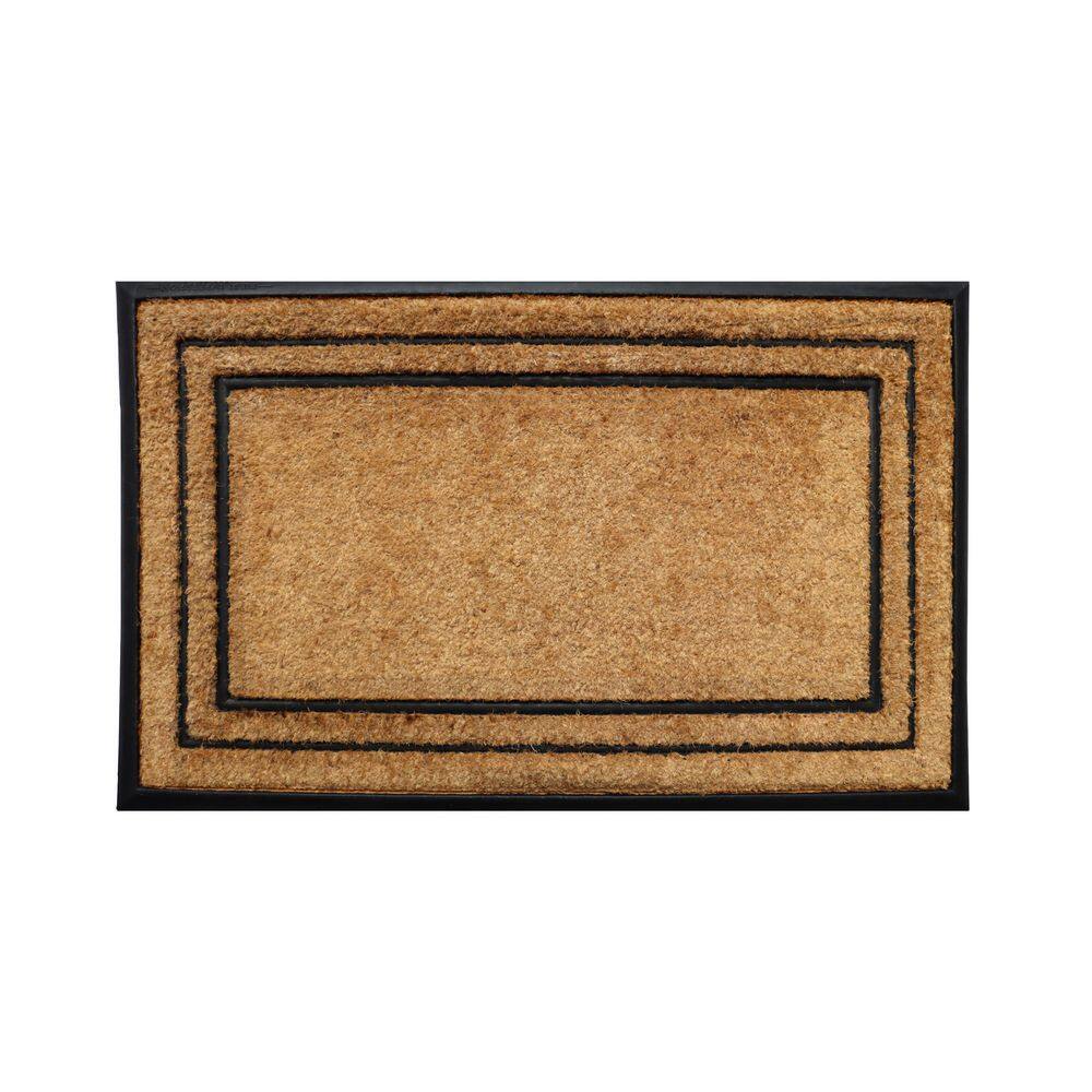 A1HC Beige Black 25 in. x 57 in. Rubber and Coir Non-Slip Outdoor Doormat for Front Door, Thick Durable Entry Mat price history on PriceWatchPro