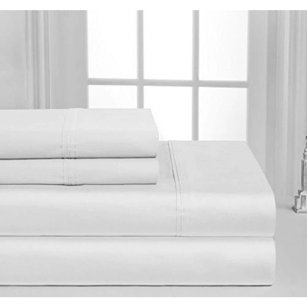 Luxurious White Egyptian Cotton 1000-Thread Count Full Sheet Set